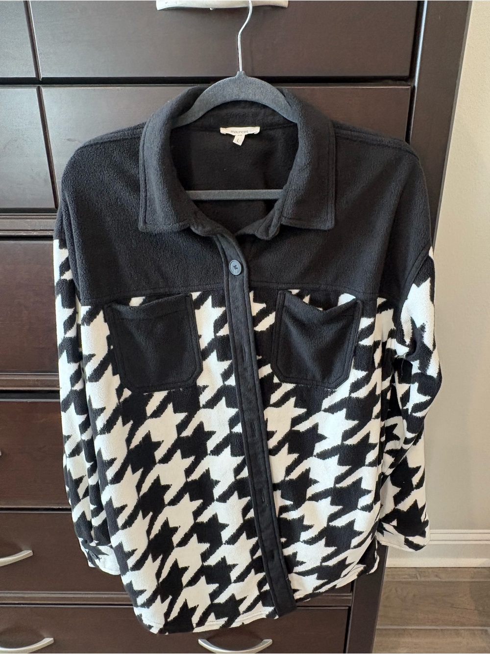 Maurices Black Fleece Coat